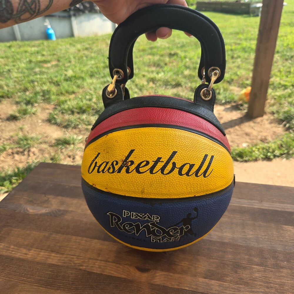 Pixar RenderMan Basketball Purse 9" Novelty Round Handbag Top Handle Bag